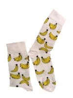 Beyaz Muz Tasarım Soket Çorap - Görsel 2