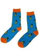 Mavi Ananas Tasarım Soket Çorap - Görsel 2