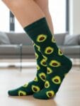 Yeşil Avokado Tasarım Soket Çorap