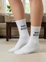 Bad B*tch Yazılı Tenis Spor Çorap