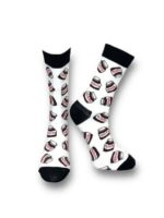 Beyaz Nutella Tasarım Soket Çorap - Görsel 2