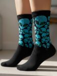 Blue Alien Uzay Temalı Tenis Spor Çorap