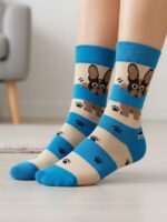 French Bulldog Tasarım Soket Çorap