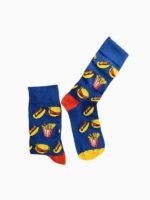 Hamburger Sosis Tasarım Soket Çorap - Görsel 2