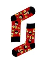 Kırmızı Rolls and Sushi Desenli Renkli Soket Çorap - Görsel 2