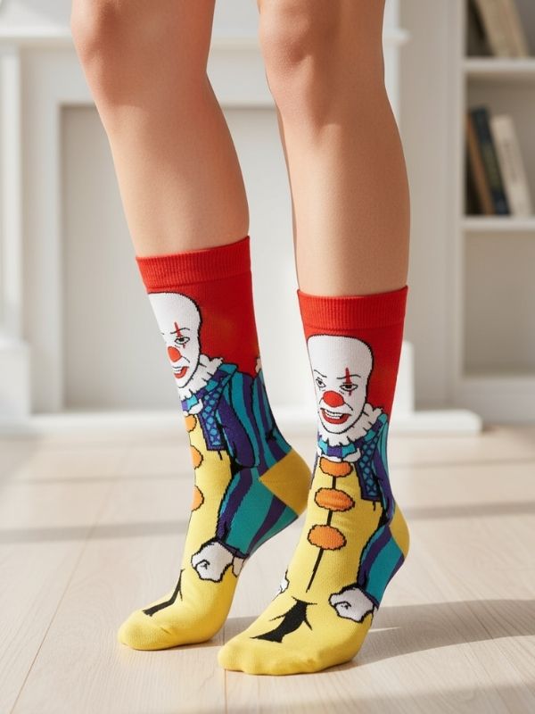 Kızgın Palyaço Tasarım Soket Çorap (1) Kızgın Palyaço Tasarım Soket Çorap - Görsel 1
