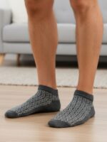 Metropolitan Melanj Gri Dört Mevsim Bambu Erkek Patik Çorap