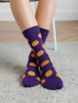 Mor Limon Tasarım Soket Çorap