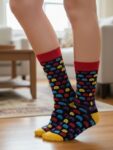Pacman Desenli Renkli Soket Çorap