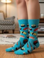 Rolls Ve Sushi Tasarım Soket Çorap