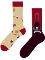 Sağllı Sollu Şarap Desenli Soket Çorap - Görsel 2