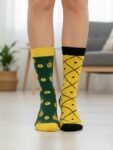 Sağlı Sollu Ananas Desenli Soket Çorap