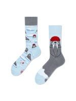 Sağlı Sollu Mors Desenli Soket Çorap - Görsel 2