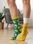 Sağlı Sollu Suds Beer Desenli Soket Çorap