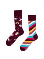 Sağlı Sollu Unicorn Desenli Soket Çorap - Görsel 2