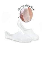 Unisex Bambu Beyaz Görünmez Babet Çorap - Görsel 2