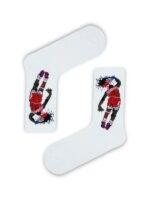 Unisex Beyaz Jordan Desenli Tenis Spor Çorap - Görsel 2