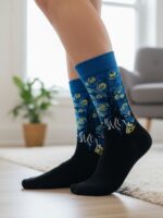 Van Gogh Yıldızlı Geceler Tablo Art Desenli Renkli Çorap