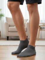 Helix Dört Mevsim Antrasit Bambu Erkek Patik Çorap