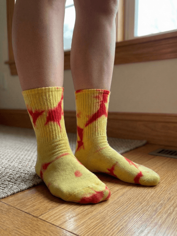 yellow candy batik spor Çorap