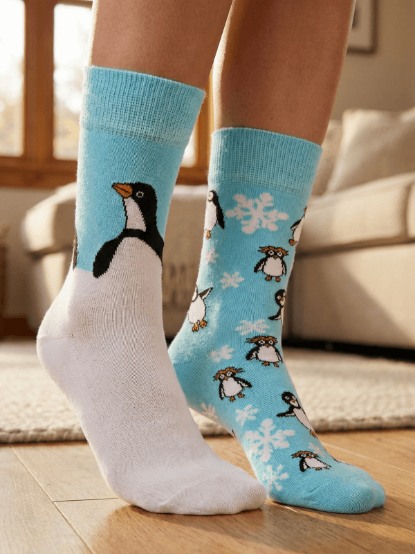 sağlı sollu pengi desenli soket Çorap