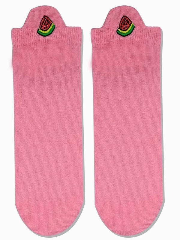 pembe-karpuz desenli-orjinal-aksu-corap