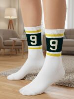 09 Yazılı Tenis Spor Çorap