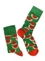 Yeşil Karpuz Dilimi Tasarım Soket Çorap - Görsel 2