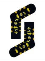 Siyah Çoklu Muz Tasarım Soket Çorap - Görsel 2