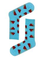Unisex Mavi Karpuz Yaz Renkli Tasarım  Soket Çorap - Görsel 2