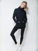 Toparlayıcı Siyah Modal Tayt - Görsel 2