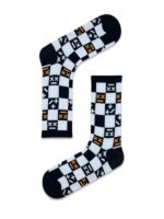 Artı Eksi Damalı Tasarım Tenis Spor Çorap - Görsel 2