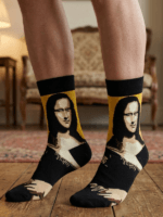 Mona Lisa Sanatsal Art Soket Çorap