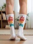 Do What You Love Renkli Yazılı Tenis Spor Çorap