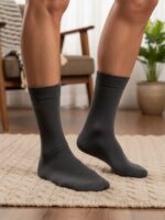 Dört Mevsim Bambu Klasik Antrasit Erkek Soket Çorap