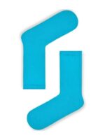 Düz Mavi Desensiz Tenis Spor Çorap - Görsel 2