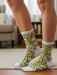 Emoji Tasarım Tenis Spor Çorap