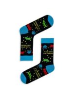 F.ck Off I am Gaming Desenli Renkli Soket Çorap - Görsel 2