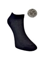 Kabartma Siyah Sarmaşık Motifli Bambu Kadın Patik Çorap - Görsel 2