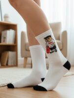 Kaykaylı Bear Desenli Tenis Çorap