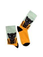 Kolyeli Kaplan Tasarım Soket Çorap - Görsel 2