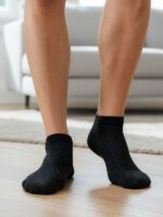 Metropolitan Siyah Dört Mevsim Bambu Erkek Patik Çorap