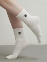 Rakun Nakışlı Tenis Spor Çorap