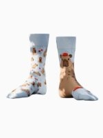 Sağlı Sollu Kapibara Desenli Soket Çorap - Görsel 2