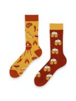 Sağlı Sollu Mangal Bira Desenli Soket Çorap - Görsel 2