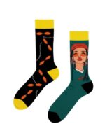 Sağlı Sollu Rastalı Kadın Desenli Soket Çorap - Görsel 2