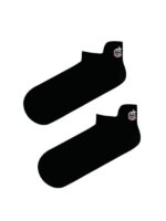 Siyah İnek Nakışlı Patik Çorap - Görsel 2