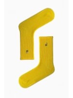Unisex Sarı Muz Nakışlı Spor Çorap - Görsel 2