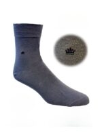 Yarım Konç Gri 4 Mevsim Bambu Erkek Çorap - Görsel 2