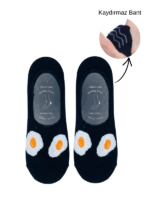 yumurta desenli slikon destekli unisex görünmez Çorap